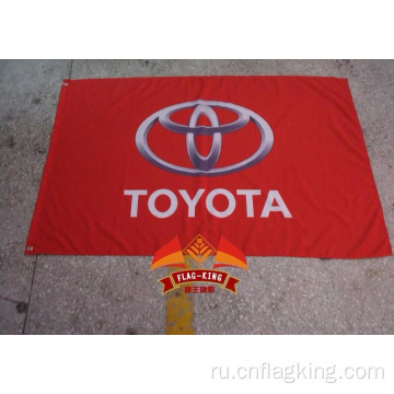 Флаг автомобильной гоночной команды TOYOTA, баннер для автомобильного клуба TOYOTA, 90 * 150 см, 100% полиэстер